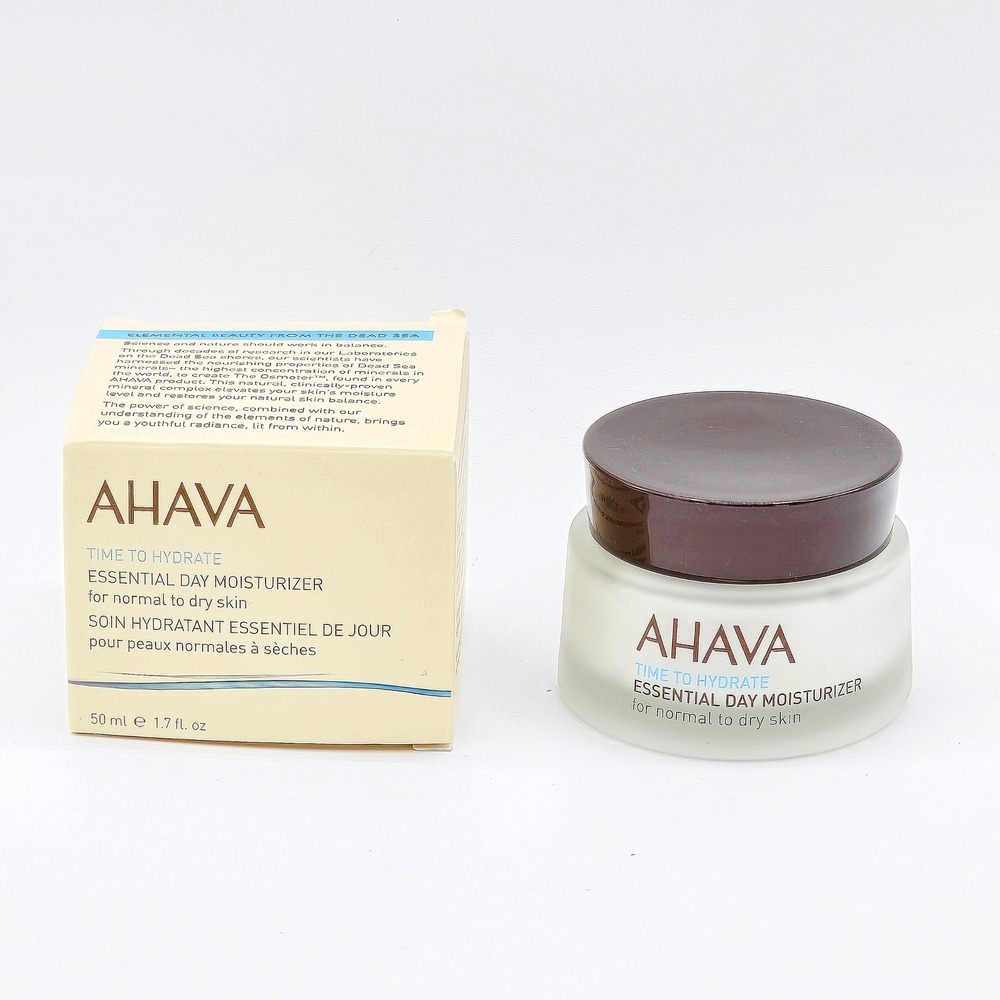 AHAVA Essential Day Moisturizer 50ml 1.7oz Normal to Dry Skin Time to Hydrate
